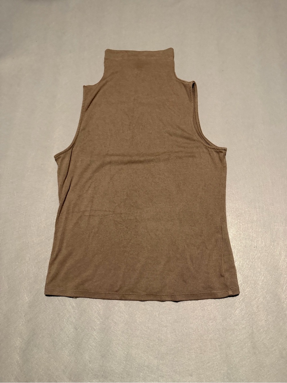 Banana Republic Soft Luxe Sleeveless Turtleneck Top Brown Size M
